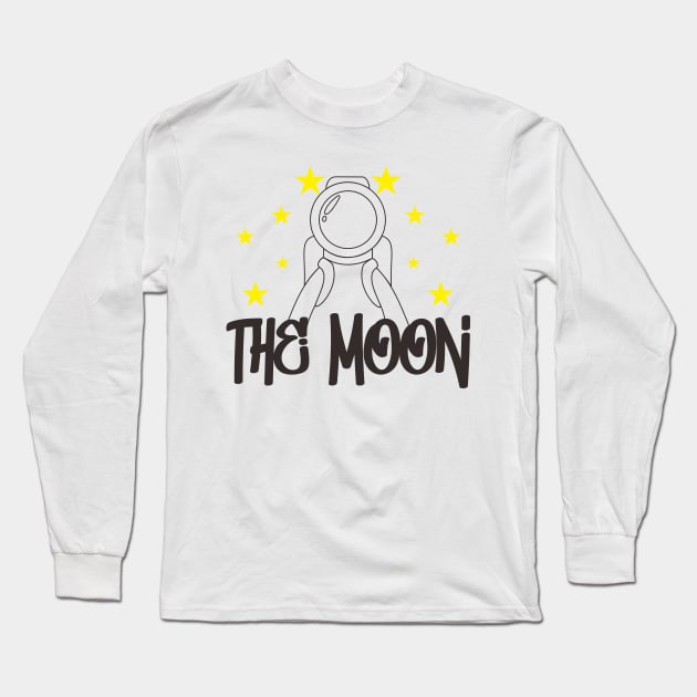 the moon Long Sleeve T-Shirt by ndhfa